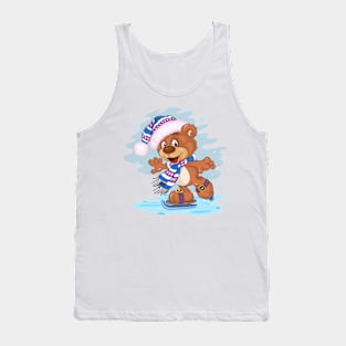 Teddy Bear Skating Tank Top